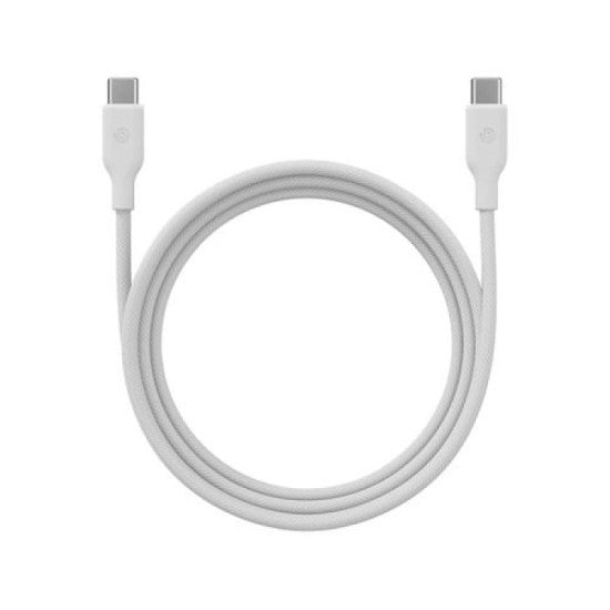 Bazic | Gocharge | Weave USB-C To USB-C 480Mbps 60W Cable 1.5M | White Bazic | Gocharge | Weave USB-C To USB-C 480Mbps 60W Cable 1.5M | White